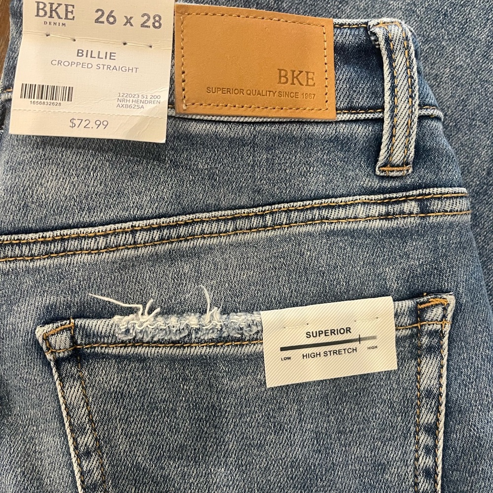 BKE Billie Straight Leg Jeans - Light Blue